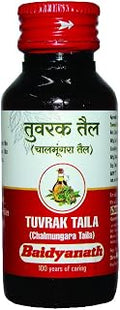 Baidyanath Asli Ayurved Tuvrak Taila Chalmungara Taila - 50 ml - Herbal Supplement Oil - Pure Ayurveda Product