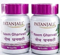 Patanjali Neem Ghanvati Tablets 60N, Pack of 2 - Pimples, Itching, Fungal Infection, Acne, Patches & skin diseases