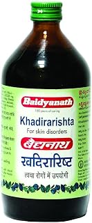 Baidyanath Asli Ayurved Khadirarishta | Ayurvedic Syrup for Skin Disorders | Blood Purifier, 450 ml - (Pack Of 2)