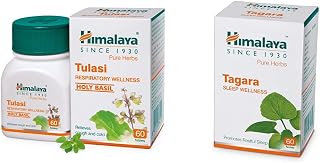 Himalaya Wellness Pure Herbs Tulasi Respiratory Wellness - 60 Tablets & Himalaya Wellness Pure Herbs Tagara Sleep Wellness - 60 Tablets