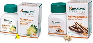 Himalaya Ashvagandha + Gokshura Combo | 60 Tablets each| For Stress relief | Improves Stamina and Vigor | General wellbeing