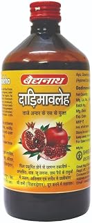 Baidyanath Asli Ayurved Dadimavaleha Syrup with Pomegranate  Ayurvedic Digestive Tonic for Indigestion, Loss of Appetite, Gas & Anemia  Herbal Iron-Rich Supplement  450ml