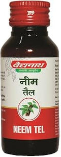 Baidyanath Asli Ayurved Neem Oil (Tel)  50 ml | Ayurvedic Herbal Oil for Skin, Hair & Scalp Care