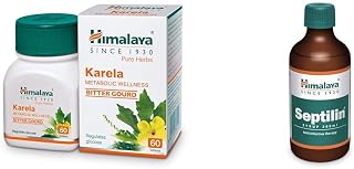Himalaya Wellness Pure Herbs Karela Metabolic Wellness - 60 Tablets | Himalaya Septilin Syrup 200 ml | Manages respiratory tract infections in children and adults