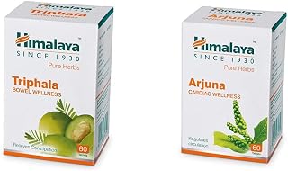 Himalaya Wellness Triphala Bowel Wellness |Relieves Constipation| - 60 Tablets & Arjuna - 60 Tablets