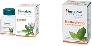 Himalaya Wellness Pure Herbs Brahmi Mind Wellness Improves Alertness 60 Tablet & Wellness Pure Herbs Meshashringi Metabolic Wellness 60 Tablet