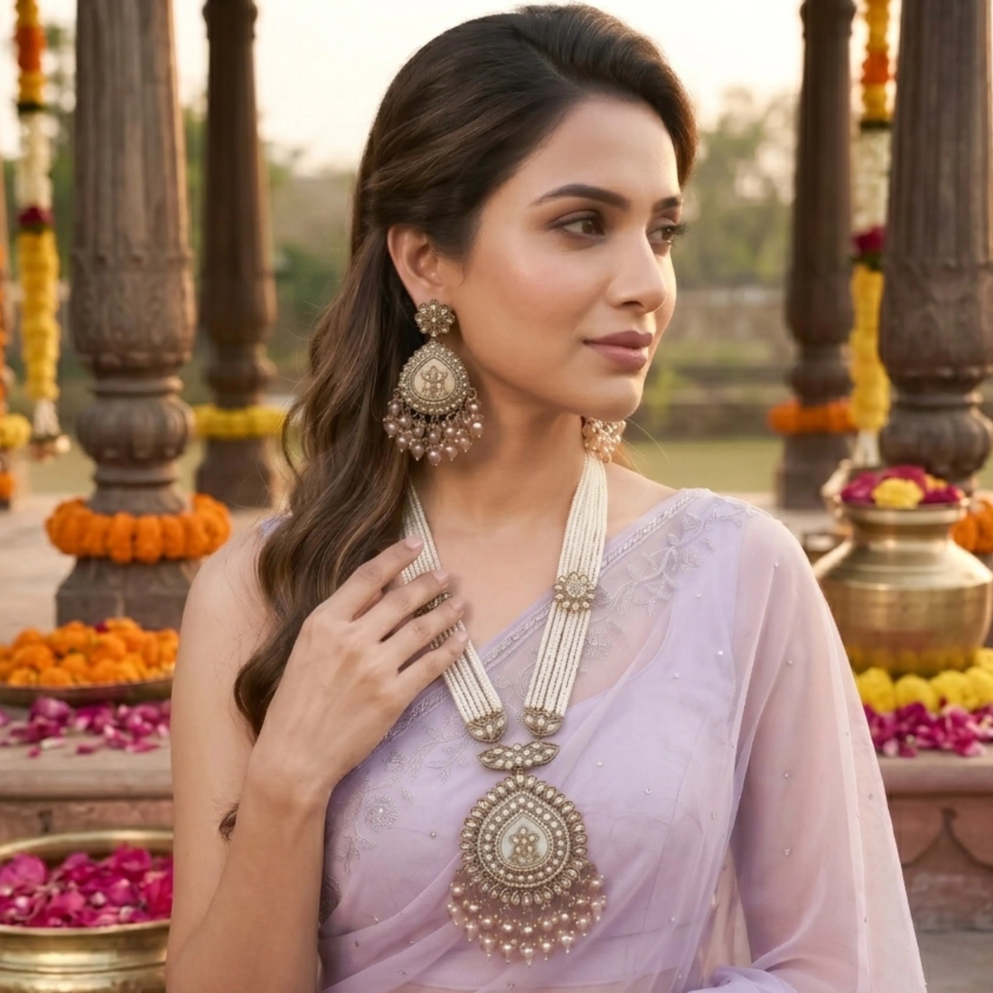 Ivory Noor Vintage Necklace Set
