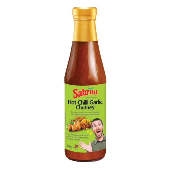 Sabrini Hot Chilli Garlic Chutney 340 g