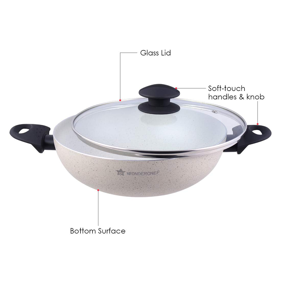 Wonderchef Romano Warm White Wok 3.2 L