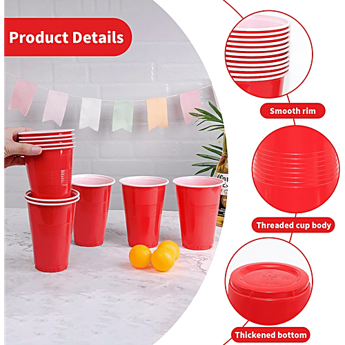 Red Party Cups 450 ml 10 Pack