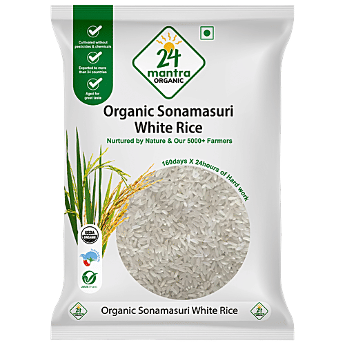 24mantra Organic Sona Masoori Polished Rice 1 kg