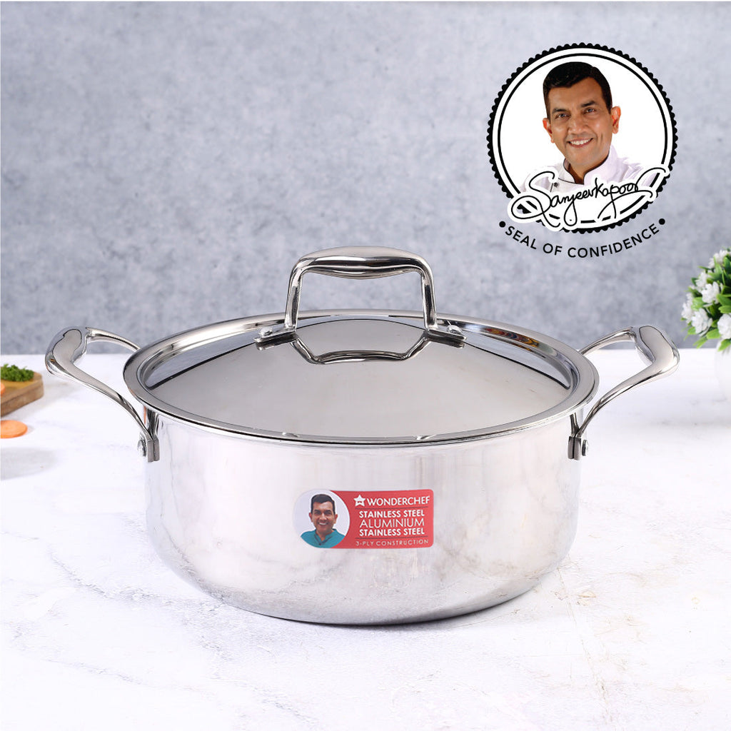Wonderchef Nigella S/s Casserole with Lid 24cm 4.8 L