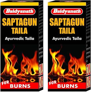 Baidyanath Asli Ayurved Saptgun Taila (Oil) | | Useful In Burns, Sprain, Boils and Joint Pain - 50 Ml (Pack of 2)