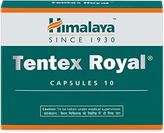 Himalaya Tentex Royal, 50 Capsules (10 * 5 strips) |Helps Improve Performance |Increases Energy |Ensures Satisfaction
