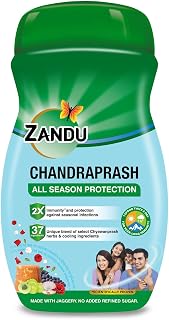 Zandu Chandraprash-450g|All Season Protection - Scientifically Proven to Boost 2X Immunity*|Blend of Chyawanprash Herbs & Heat Balancing Herbs- 37 Ayurvedic Ingredients|With Jaggery, No Refined Sugar