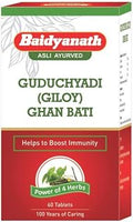Baidyanath Asli Ayurved Guduchyadi Giloy Ghan Bati - 60 Tablets | Helps to Boost Immunity | Blood Purification