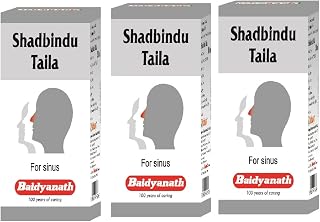 Baidyanath Asli Ayurved Shadbindu Tel Pack Of 3 (50 ml. each) - For Sinus | Cough, Cold, Headache Relief