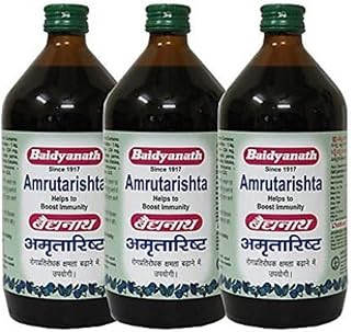 Baidyanath Asli Ayurved Amrutarishta I Ayurvedic Bacterial Infection I 220 ML (Pack of 3)