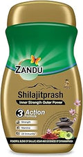 Zandu Shilajitprash | Dual Goodness of Chyawanprash & 2X Shilajit/Shilajeet | Strength, Stamina & 2X immunity* | 450g I 24K Gold Bhasma & 47 Potent Herbs I No added sugar I 100% ayurdevic