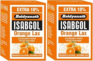 Baidyanath Asli Ayurved Isabgol Orange Lax | Isabgol Husk | Psyllium Husk | 110G (Pack Of 2)