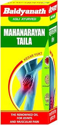 Baidyanath Asli Ayurved Mahanarayan Tel Massage Oil Helps Relieve Joint Pain, Natural, 50 ml, Pack of 2