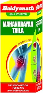 Baidyanath Asli Ayurved Mahanarayan Tel Massage Oil Helps Relieve Joint Pain, Natural, 50 ml, Pack of 2