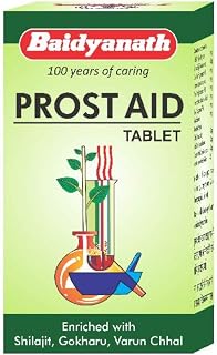 Baidyanath Asli Ayurved Prost Aid Tablets | Ayurvedic Prostate Support Supplement  Helps Relieve Frequent Urination, Improves Urine Flow & Reduces Inflammation  Herbal Formula - 50 Tablets