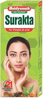 Baidyanath Surakta 200 ml - Enriched with 21 Authentic Herbs for Pimples, Acne & Purify Blood