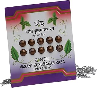 Zandu Vasant Kusumakar Rasa - 10 Tablets, Purple