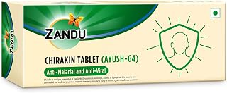 Zandu Chirakin Tablets (Ayush 64), Protection from Infections and Antiviral Properties, Helps in Managing & Building Overall Immunity, Health & Wellness - (Pack of 10 Tablets x 6 Strips)