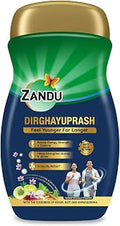 Zandu Dirghayuprash: Anti Age Action* with Vayasthapan Mahakashaya Herbs, Scientifically Proven, goodness of Chyawanprash for 3 way immunity action*|Boosts Energy, Strength, Stamina|450 GM