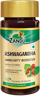 Zandu Ashwagandha Immunity Booster, Reduces Stress, 60 capsules