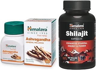 Himalaya Shilajit & Ashvagandha Combo I 60 Capsules each| Enhances Stamina & Energy I Stress Relief | Rejuvenates Mind & Body