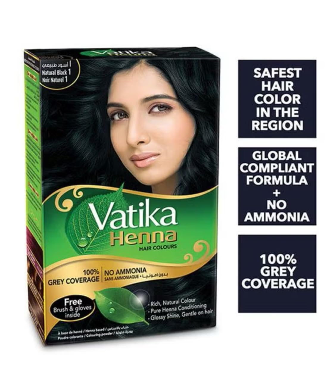 Vatika Henna Hair Color Natural Black 60 g