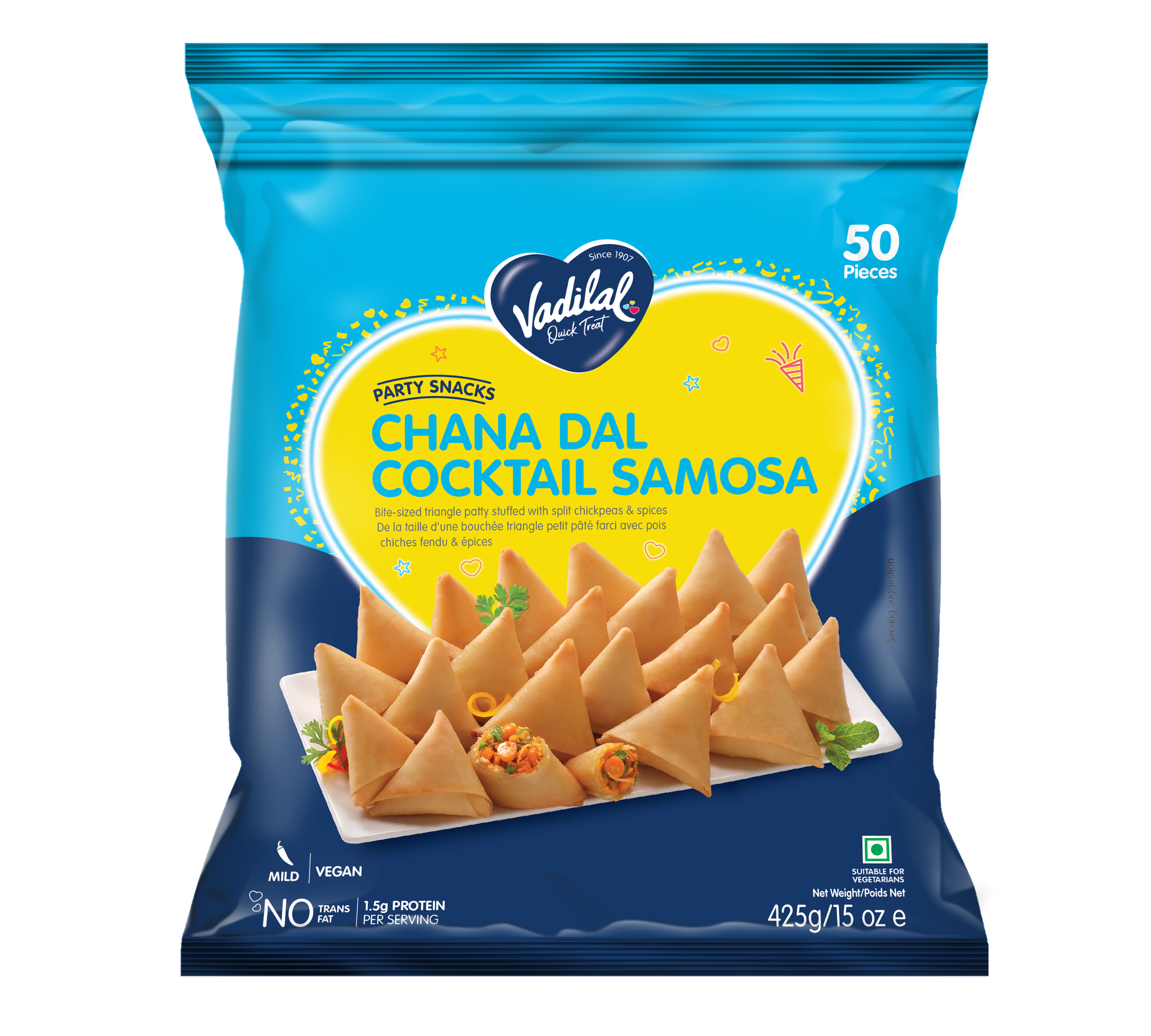 Vadilal Chana Dal Cocktail Samosa 425 g