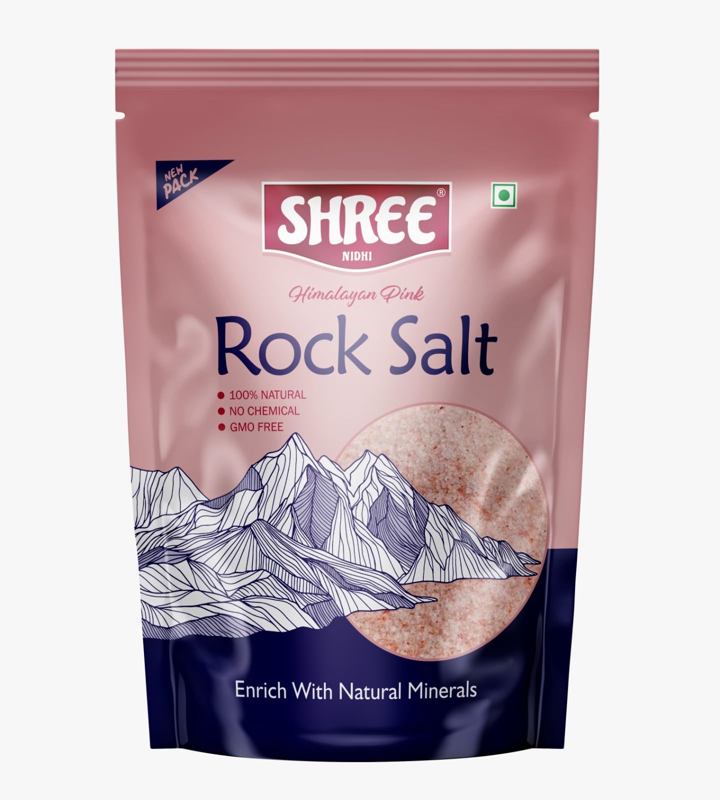Shreeji Foods Pink Salt Crystal 1 kg
