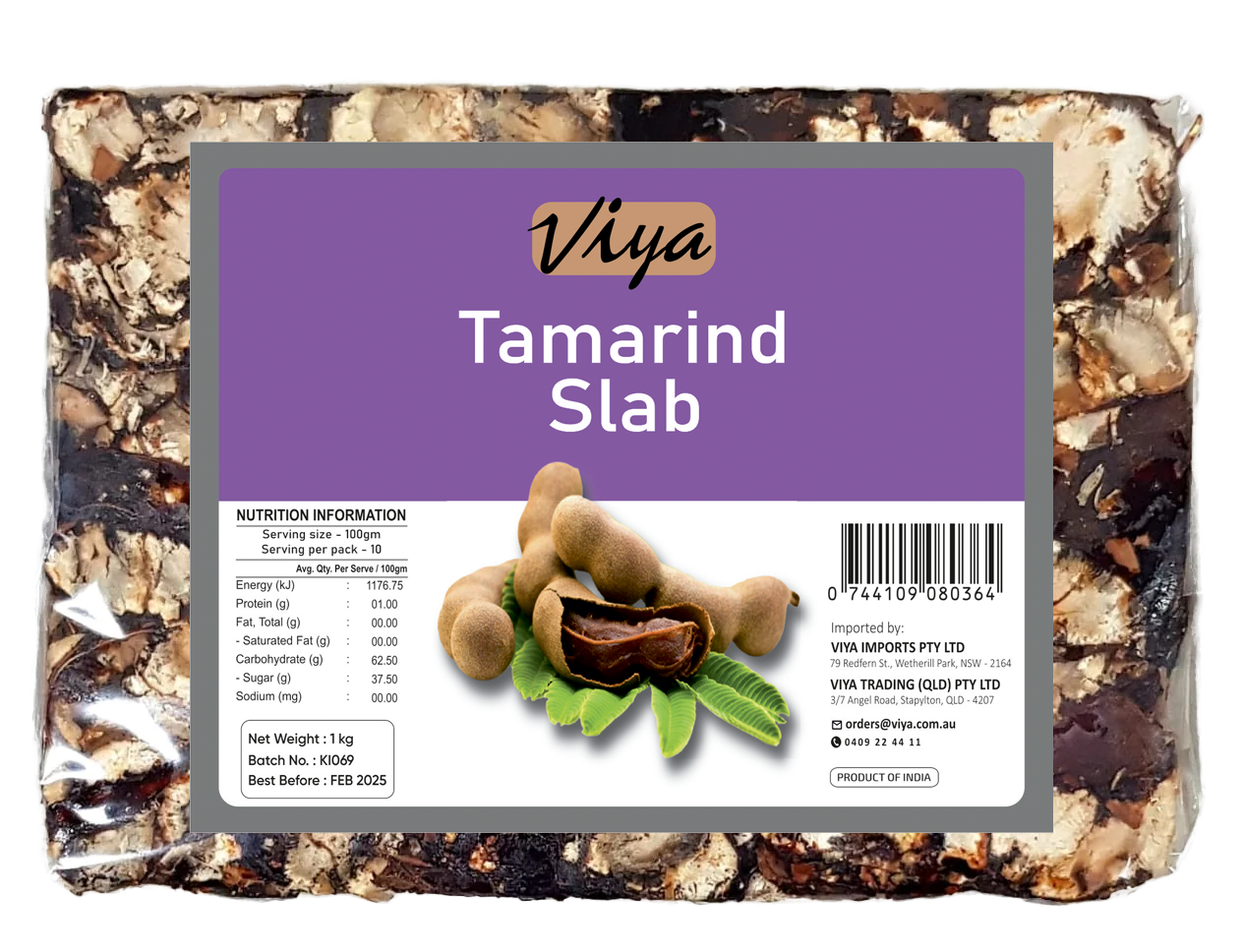 Viya Tamarind Slab 500 g