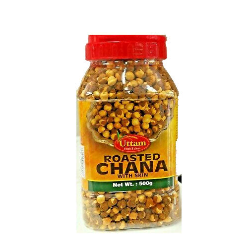 Uttam Roasted Chana With Skin 1 kg Jar