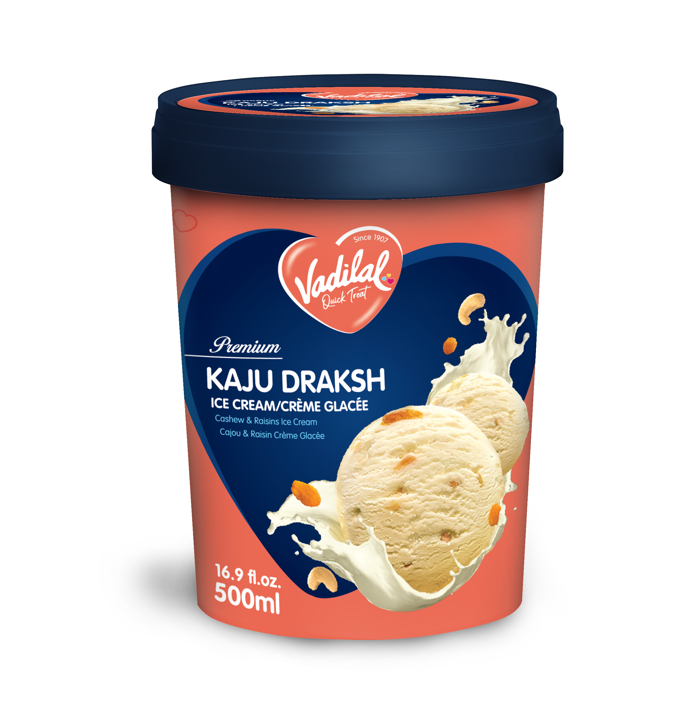 Vadilal Kaju Draksh Ice Cream 500 ml