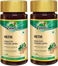 Zandu Methi Capsules (Fenugreek), Extracts of Methi (60 Veg Capsules x 2)