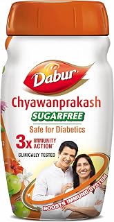 DABUR Chyawanprakash Sugarfree : Clincally Tested Safe for Diabetics |Boosts Immunity |helps Build Strength and Stamina - 500gm, Red, (Model: FC502500)