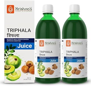 Krishna's herbal & Ayurveda Triphala Juice Harad | Bahera | Amla - 500 ml (Pack of 2)