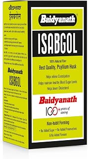 Baidyanath Asli Ayurved Isabgol Psyllium Husk 350g| 100% Natural Fiber for Digestive Health | Helps Relieve Constipation | Sugar-Free, No Preservatives | Non-Habit Forming | Isabgol for Gut Cleanse & Regularity