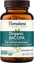 Himalaya Organic Bacopa/Brahmim60 Caplets For Mental Alertness, Cognitive Health & Memory Support 750Mg