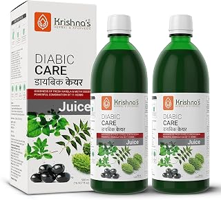 Krishna's Diabic Care Juice - 500 ml (Pack Of 2) | Blend Of 11 Herbs Methi, Amla, Karela, Jamun, Kutki, Guduchi & 5 Other Herbs To Manage Sugar Levels, Clinically Proven