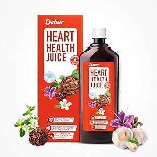 Dabur Heart Health Juice - 1L | Ayurvedic Cardiac Care Juice | Enriched with 10+ Ayurvedic Herbs | No Artificial Colors, Flavours & Added Sugars