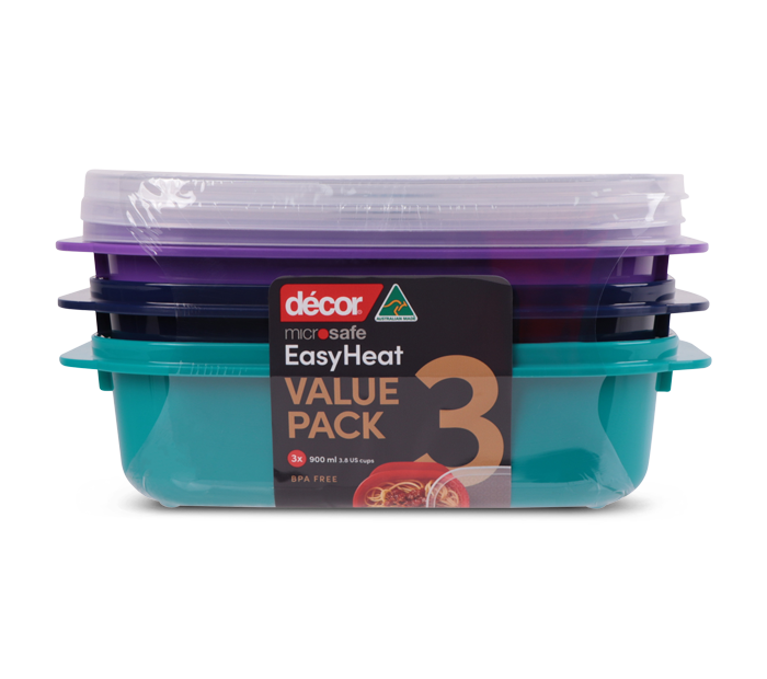 Decor Microsafe Jewal Oblong 3x 900 ml
