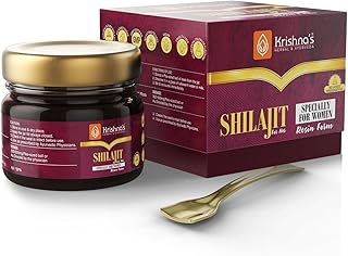 KRISHNA'S HERBAL & AYURVEDA 100% Pure Shilajit Resin for Women's, Boost Performance, Energy, Stamina, Endurance, Strength & Overall Wellbeing - 20 gm (Pack of 1)