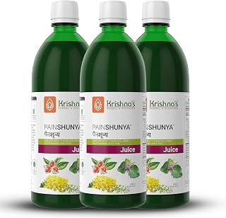 Krishna's Ayurvedic Herbal Painshunya Juice Enriched With 12 herbs - Juice for Joint Pain Relief & Body Comfort - 1000 ml Each (Pack of 3)