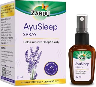Zandu AyuSleep Spray| Prepared with 100% Natural and Safe to Use Ingredients| Remedy for Sleep disturbances, stress & anxiety (Spray Bottle)